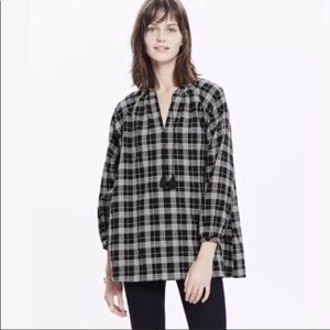 MADEWELL Camelia cotton linen blouse, tassels, S